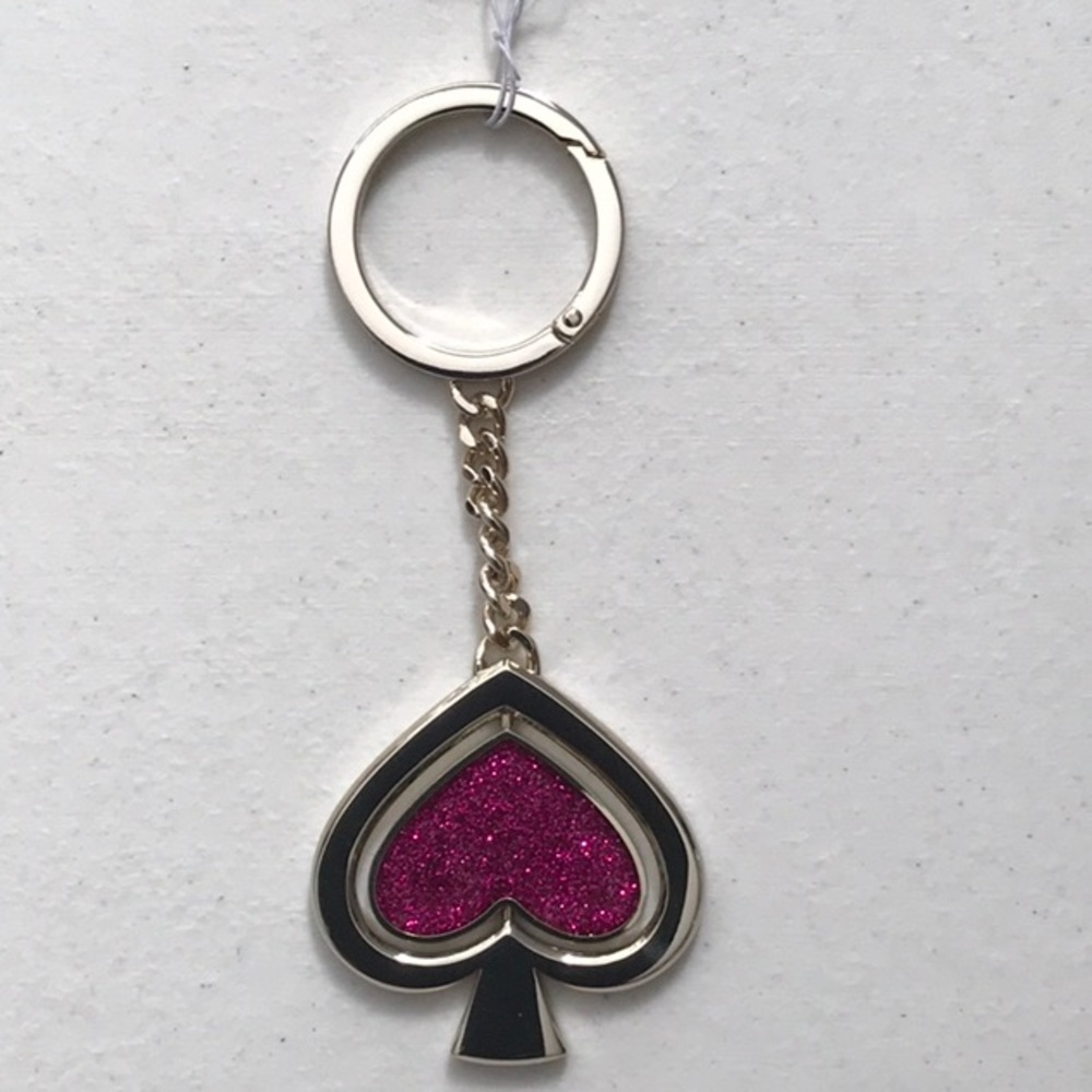 NWT Kate Spade Heart Spade Key Chain